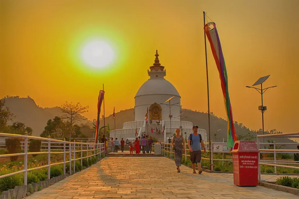 Tourist-in-Shanti-Stupa